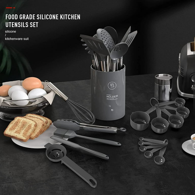 Silicone Kitchen Utensils Set Non-stick Cookware Compatible