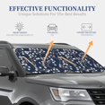 thumbnail image 4 of Balery 2 Piece Cherry Blossoms on Navy Background Car Windshield Sun Shade|Foldable Front Windshield Shade for Car Front Window for Most Sedans SUV Truck-Small, 4 of 7