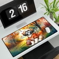 thumbnail image 3 of Hello Fall Shih Tzu Football Welcome Autumn with Leaves Pumpkins Desk Mat Full Keyboard Mouse Pad Lion Dog Lover Gifts Large Mousepad - 00012, 3 of 5