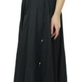 thumbnail image 3 of Bimba Women's Cotton Black Maxi Skirt Gota Design Drawstring Tassel Waist-S, 3 of 4