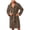 Coffee, variant on Bovxnpu Mens Robes Bathrobes Double Fleece Lapel Long Sleeve Belted Robe Sleepwear