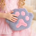 thumbnail image 4 of Cute Cat Paw Shape Crossbody Handbag Plush Shoulder Bag Purse with Chain Strap,Gray, 4 of 4