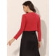 thumbnail image 4 of Cárdigan bolero Allegra K encogimiento hombros Rojo M, 4 of 5