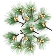 thumbnail image 1 of Mini Simulation Plastic Foam Pine Needles Christmas DIY Cane Circle Wreath Decoration, 1 of 12