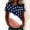 Blue, variant on VLOOCKLW Women's 250th Anniversary T-Shirt Casual Short Sleeve Round Neck Top American Patriotic Tee 4th of July Shirts