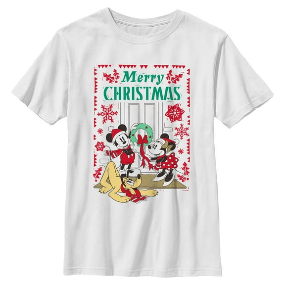 Boys Mickey & Friends Merry Christmas Decorations T Shirt