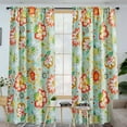 thumbnail image 2 of Modern Floral Blackout Curtains 84-Inch Length 2 Panels, Cute Colorful Flowers Boho Farmhouse Window Curtain Panels for Bedroom Living Room Dining Room Kitchen, Tribal Hippie Panels & Drapes, 2 of 6
