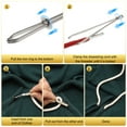 thumbnail image 3 of Uxcell 2pcs Drawstring Cords 51" Replacement Drawstring Hoodie String Sewing Tool with Easy Threader for Hoodie Sweatpants Jackets Pants Hats Coats Bags, Yellow, 3 of 7