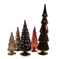 thumbnail image 3 of Christmas Brown Hued Glass Trees Set / 5 Decorate Mantle Christmas Decor Ms2040br, 3 of 3
