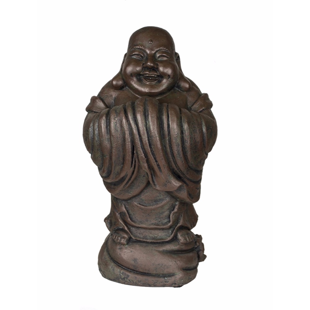 Laughing Buddha Standing, Brown - Walmart.com - Walmart.com