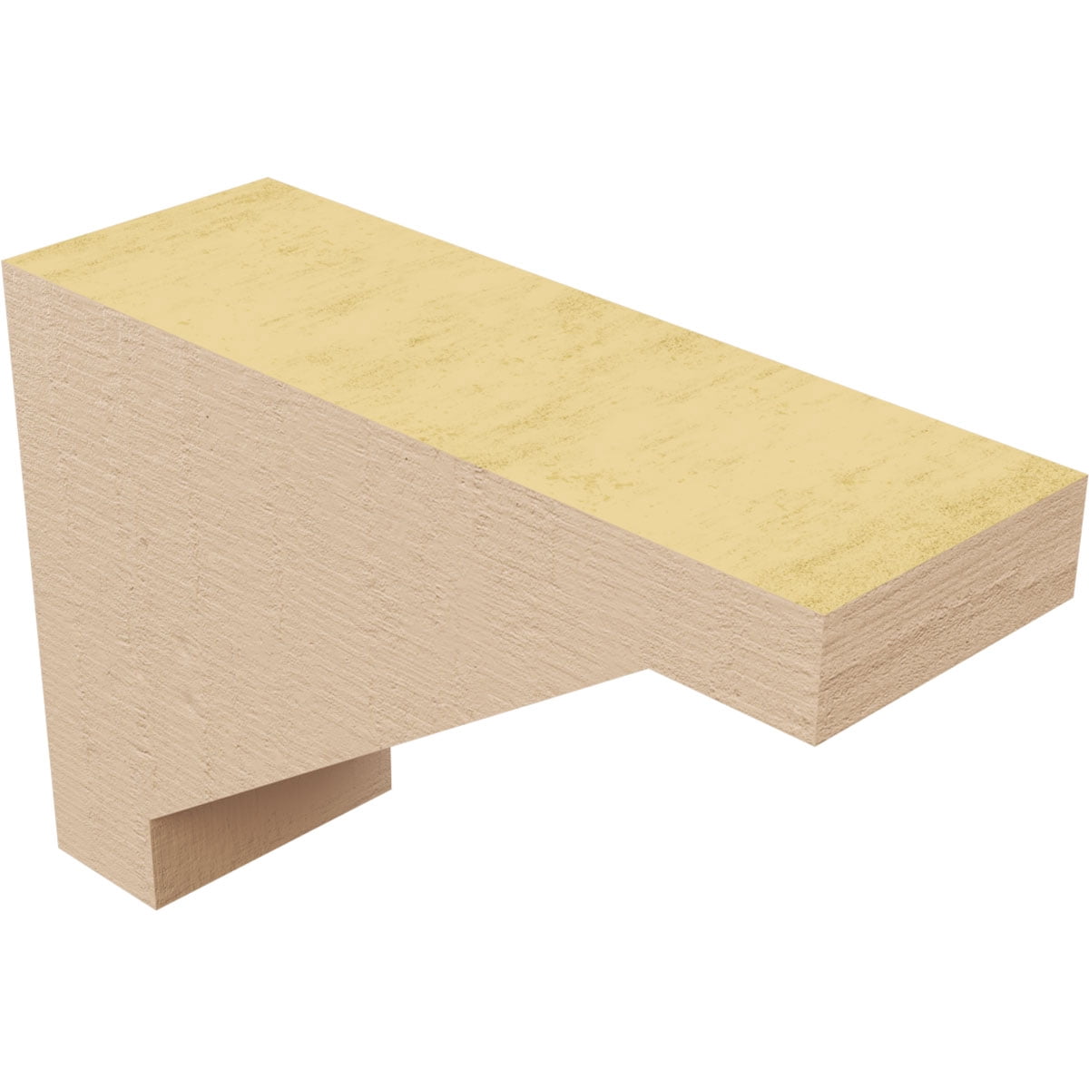 2"W x 6"D x 4"H Classic Burlington Rough Cedar Woodgrain TimberThane Corbel, Primed Tan