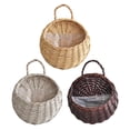 thumbnail image 4 of Maceta de mimbre para colgar en la paredjarrón de ratán tejidodecoración de cesta (gris) Wdftyju  Para estrenar, 4 of 9