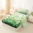 thumbnail image 2 of Erosebridal Green Square Twin Sheet Sets for Boys, Pixelate Miner Bedding, 3-Piece, 2 of 5