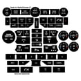 thumbnail image 2 of For SAAB 3rd Gen 9-5NG 9-4X Button Repair Decal Set Climate Control Radio Stereo Black Accessories For Vehicles, 2 of 6