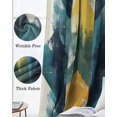 thumbnail image 3 of Turquoise Yellow Abstract Blackout Curtains for Bedroom Living Room Darkening Curtains 84 Inch Length 2 Panels Set Teal Modern Smear Artwork Window Curtain Window Treatment Grommet Drapes 42"x84", 3 of 9