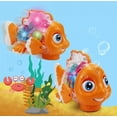 thumbnail image 6 of Light Up Transparent Gear Fish - Goldfish Crawling Car Toy with Lights and Music, 6 of 7