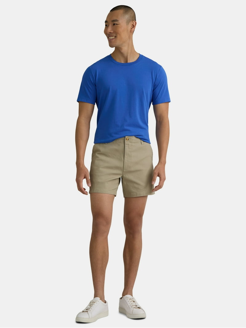 George Men's & Big Men's Relaxed Fit Stretch Twill Flat Front