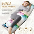 thumbnail image 5 of Disketp Butterfly In Blossoms Zen Print Body Pillow Cover - Super Soft 20x54 Body Pillow Case,Long Side Hidden Zipper, 5 of 8