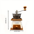 thumbnail image 3 of JUNWELL Vintage Manual Coffee Grinder | Porcelain Hand-Crank Mill for Pour-Over Coffee | Non-Electric Bean Grinding Machine with Wooden Base | Classic Kitchen Accessory for Brew Enthusias, 3 of 6