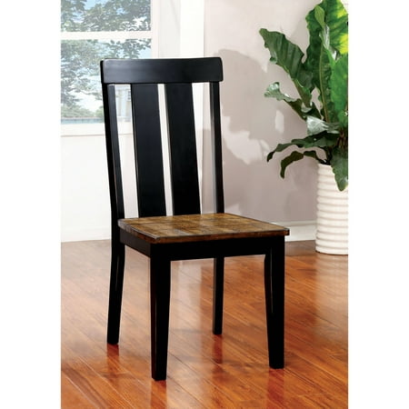 Furniture Of America Hartman Transitional Two-Tone Dining Chair Furniture of America Hartman Transitional Two-Tone Dining Chair, Antique Oak /Black, - Furniture Of America Hartman Transitional Two-Tone Dining Chair