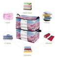 thumbnail image 5 of BZSMCE Under Bed Storage Bags With Reinforced Handles Pink Flowers with Dewdrops Underbed Storage, 5 of 7