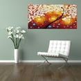 thumbnail image 2 of Design Art - Fleurs Orange et Rouge - Toile Tendue, 2 of 2