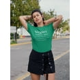 thumbnail image 2 of Vegan Verb Definition Quote Women Kelly Green T-Shirt, Female Large, 2 of 4