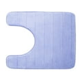 thumbnail image 2 of U-Shaped Non Slip Absorbent Soft Washable Bathroom Rugs, Floor Carpet Bath Mat for Bathroom Sink Toilet, 24" x 20", Blue, 2 of 7