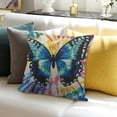 thumbnail image 3 of ZFLMY Butterfly Theme Decor Indoor Decoration Throw Pillows Cover for Home Sofa Couch Linen 100% - Set of 1 Pillow Covers 18x18in, 3 of 5
