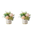 thumbnail image 4 of kurtrusly Artificial Flowers With Vase Add Of Color And Style To Any Room Indoor Pinellia Champagne 2Set, 4 of 6