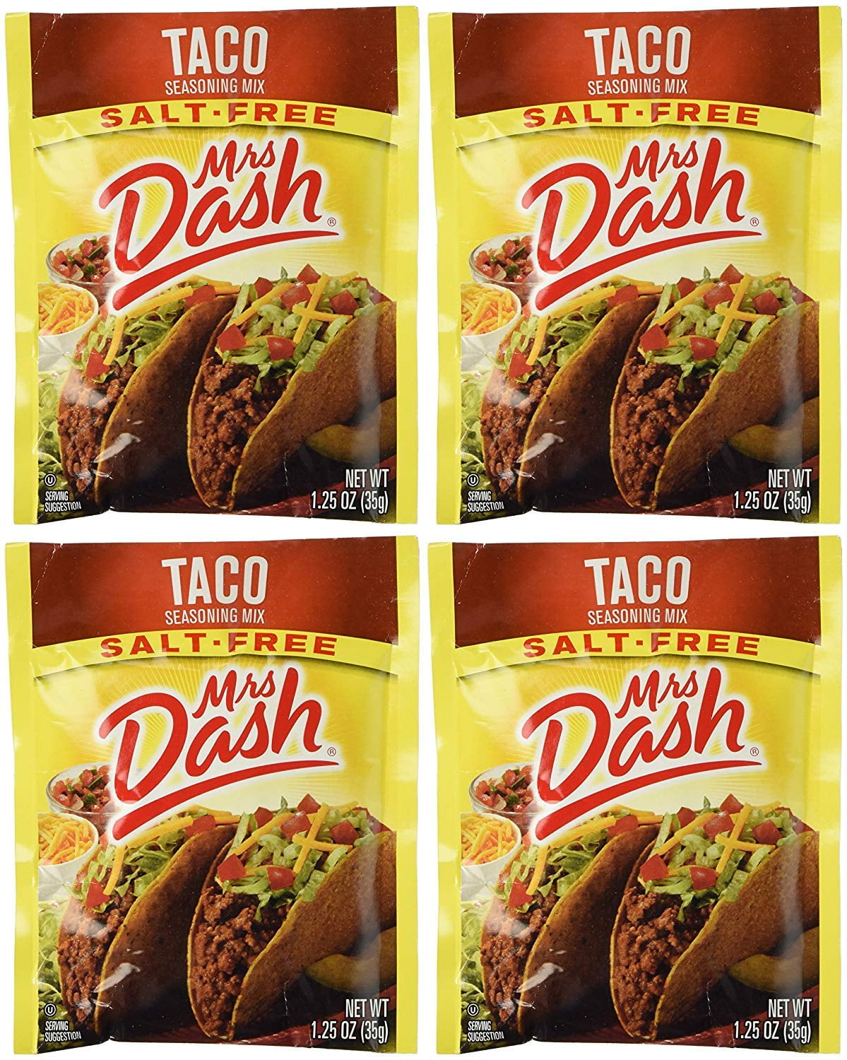 Mrs Dash Salt Free Taco Seasoning Mix 125 Oz Packets 6 Pack 1081