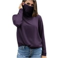 thumbnail image 3 of Sentmoon Workout Shirts for Women Quick Dry Athletic Shirts Women Solid Color Long Sleeve Soft Regular Fit Sun Shirts for Golf and Athletic Training XL, 3 of 6