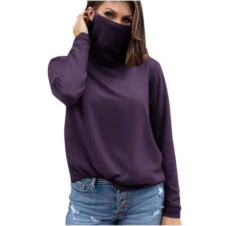 Women s UPF 50+ Sun Shirt - Long Sleeve Cooling tops with Face Mask Lightweight Breathable Hiking & Fishing Top for Outdoor Protection