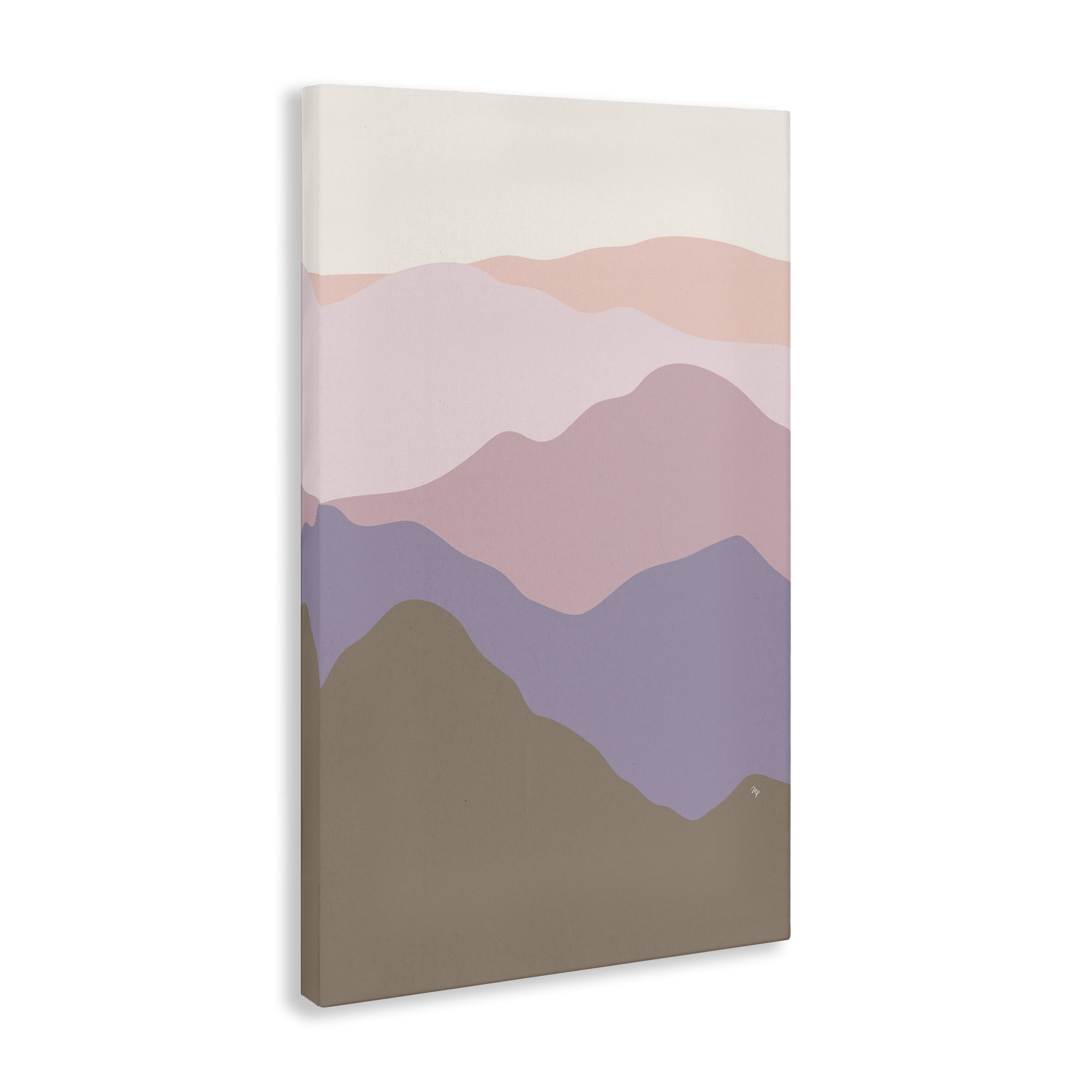 Stupell Industries Subtle Pastel Hills Landscape Painting Gallery Wrapped Canvas Art Print Wall Art, 30 x 45