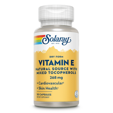 Solaray Dry Vitamin E 268 mg 50 Capsule