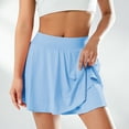 thumbnail image 4 of SAYOO Pleated Tennis Skirt for Women, High Waist  A-line Solid Color Culottes Sport Skirt, 4 of 7