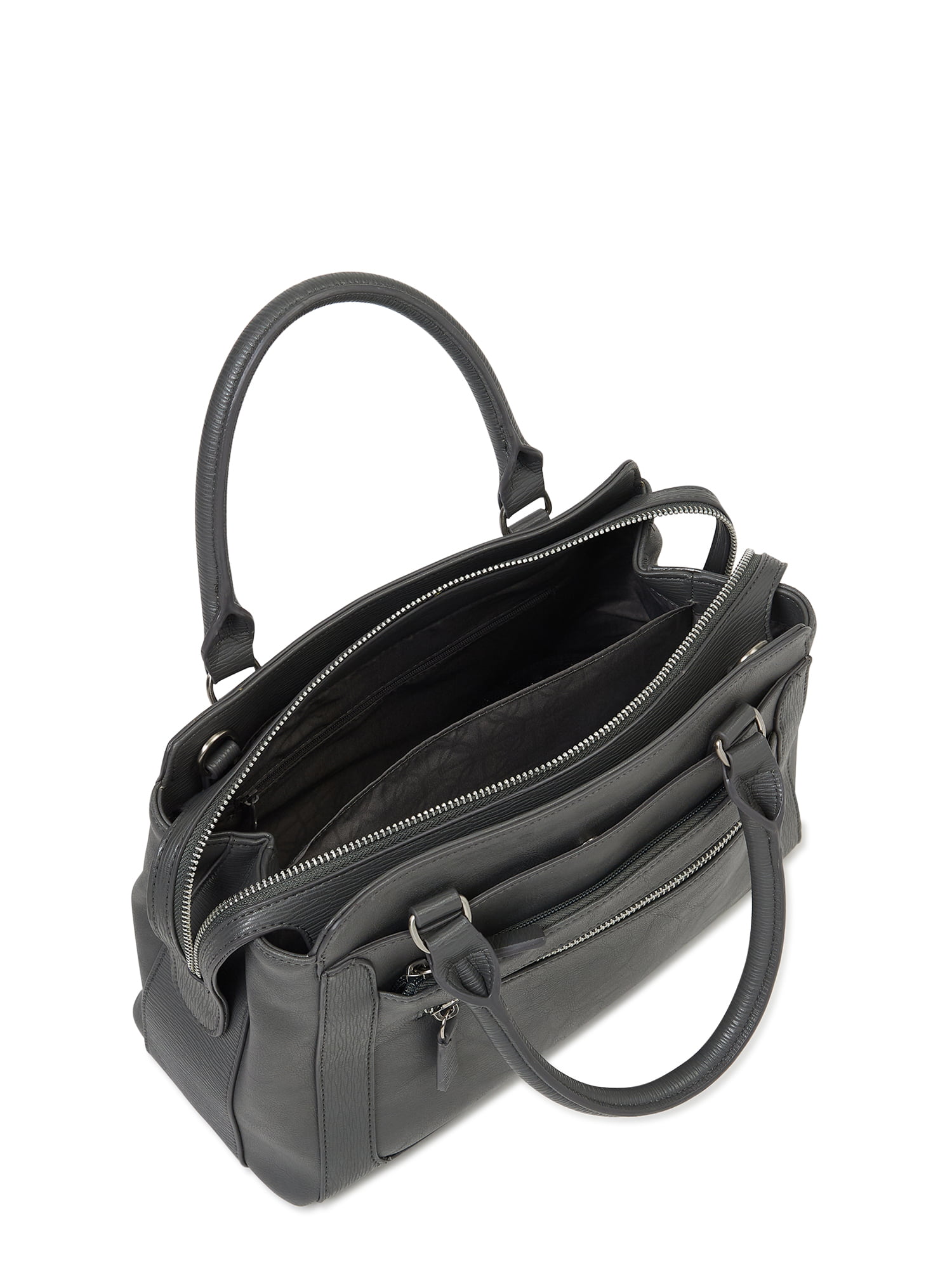 Grey Buckle Detail Satchel Handbag With Detachable Strap | LRBRBGE001 |  Cilory.com