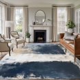 thumbnail image 2 of Navy Blue Grey Large Area Rugs for Bedroom Living Room, Soft Non Slip Carpet Bedside Rug, Modern Abstract Art Rustic Rectangular Floor Cover Kitchen Accent Rug 6'x9' for Dining Room/Office, 2 of 9