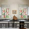 thumbnail image 4 of Hawaiian Kitchen Curtains Set 3PCS, 27.5x36in Polyester Tropical Flower Tier and Valance, Botanical Short Window Drapes for Home Décor, 4 of 6