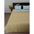 thumbnail image 2 of Kantha Quilt Handblock Print Indian Netural Colour floral print Quilt Hand Stitched Natural vegetable dye cotton, 2 of 2