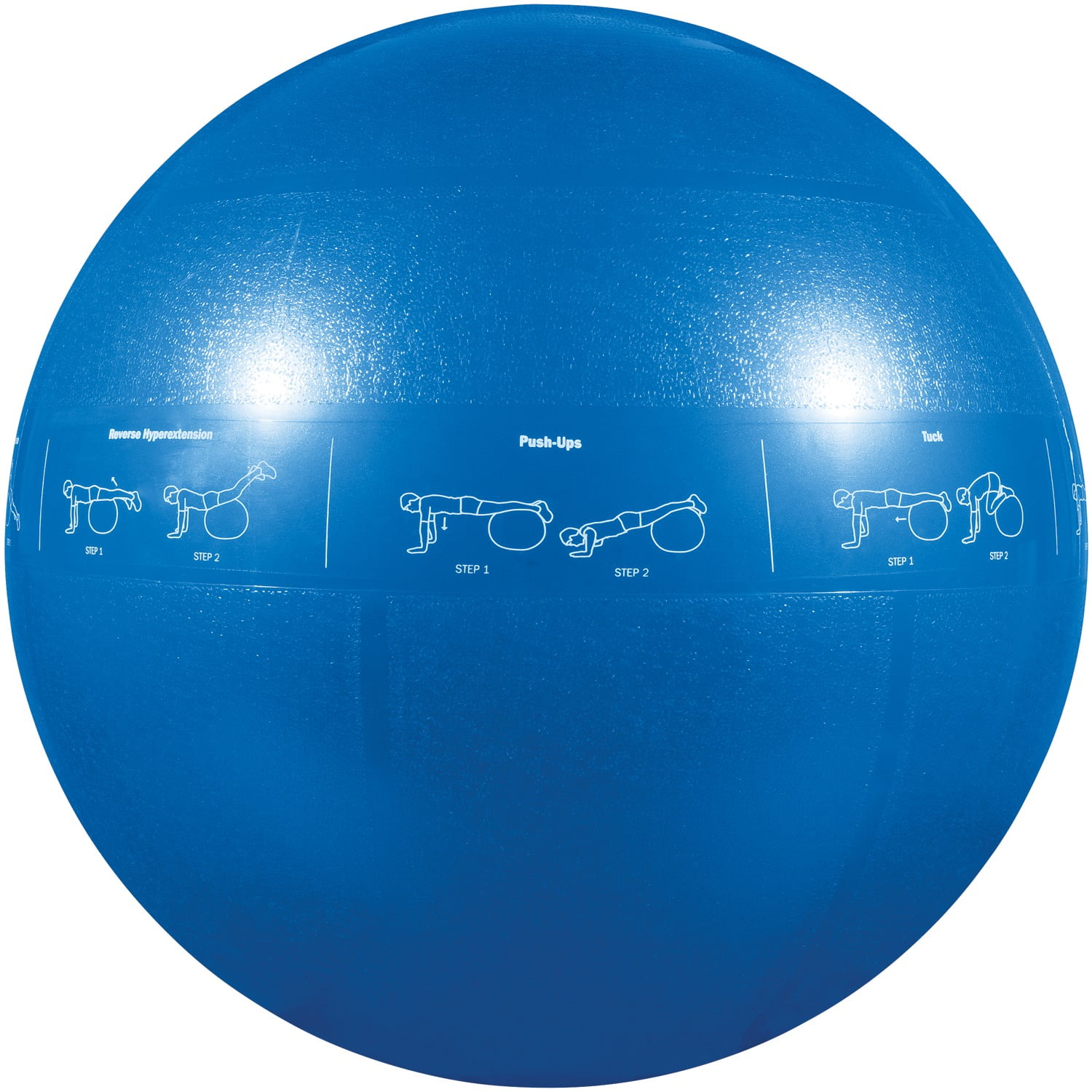GoFit 55cm Stability Ball for Core Training with Pump and Exercise Guide, Blue