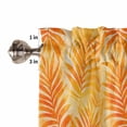 thumbnail image 5 of Bedroom Curtains 63 Inches length, Botanical Orange Yellow Window Treatment Curtain Drapes, Modernism Tropical Palm Leaf Rod Pocket Curtain Panels for Living Room Kitchen, 42"x63", 2 Panels, 5 of 7