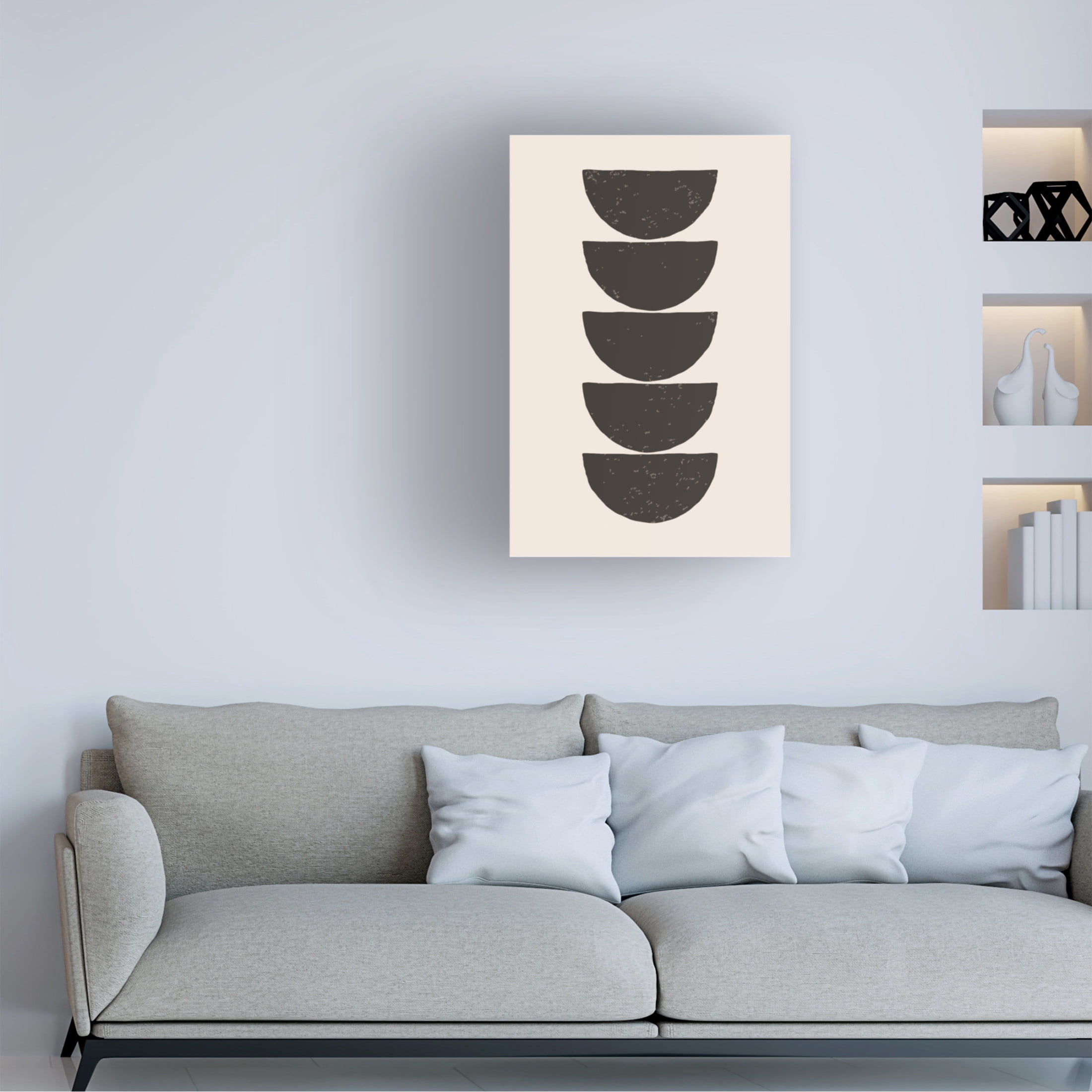 Trademark Fine Art jay stanley  Minimal Circles 3 Canvas Wall Art