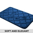 thumbnail image 2 of 2 Piece Geometric Design Solid Color Memory Foam Rug Set Non-Slip PVC Backing, 2 of 7