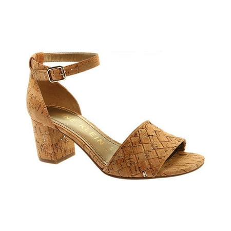 Carine Wooden Block-Heel Sandals