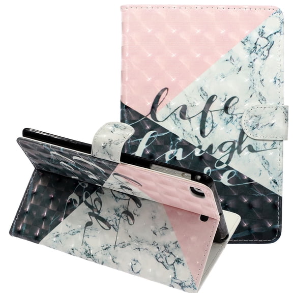 iPad Mini 5 Case (2019), iPad Mini 4 /Mini 3/ Mini 2/ Mini Case, Allytech 3D Pattern Slim Folio Kickstand Leather Smart Cover Auto Sleep Wake Case Shell for Apple iPad Mini 1 2 3 4 5, Life Love