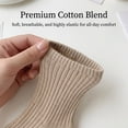 thumbnail image 4 of 12 Pairs Cute Crew Socks for Women, Neutral Casual Aesthetic Socks, 4 of 7