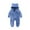 Blue, variant on Infant Hooded Fleece Jumpsuit with Bear Ears One Piece Soft Plush Romper for Children Boys and Girls Newborn Outfit