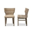 thumbnail image 3 of Baxton Studio Bohemian Mahogany Wood Dining Chairs, Graywashed/Brown (Set of 2), 3 of 7