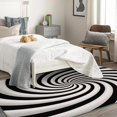thumbnail image 4 of 4x5 Abstract Rugs for Bedroom Living Room, Black and White Area Rug for Home Decor, Soft Machine Washable Non Slip Low Pile Indoor Carpet DTSX1024, 4 of 7